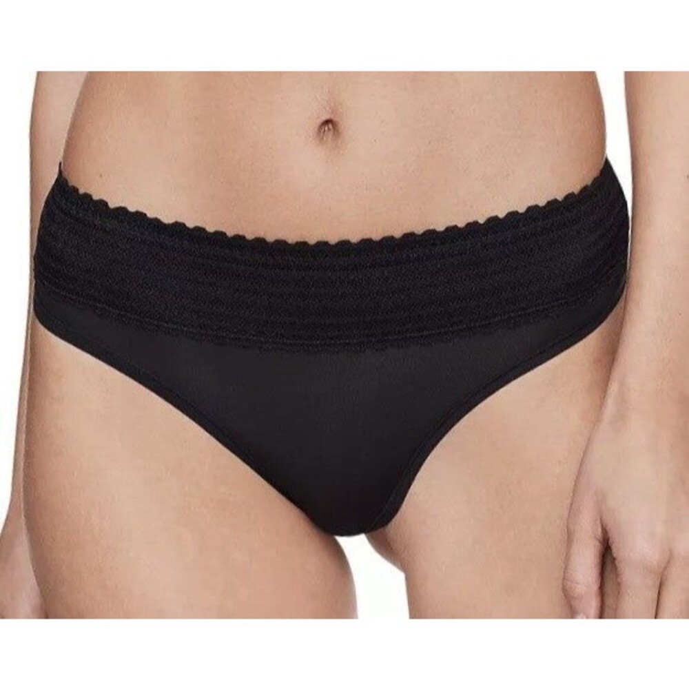 Warner's Women's No Pinching No Problems Microfiber Lace Thong Panty - XL